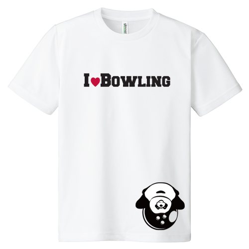 I♥볼링 드라이 라운드 티셔츠
